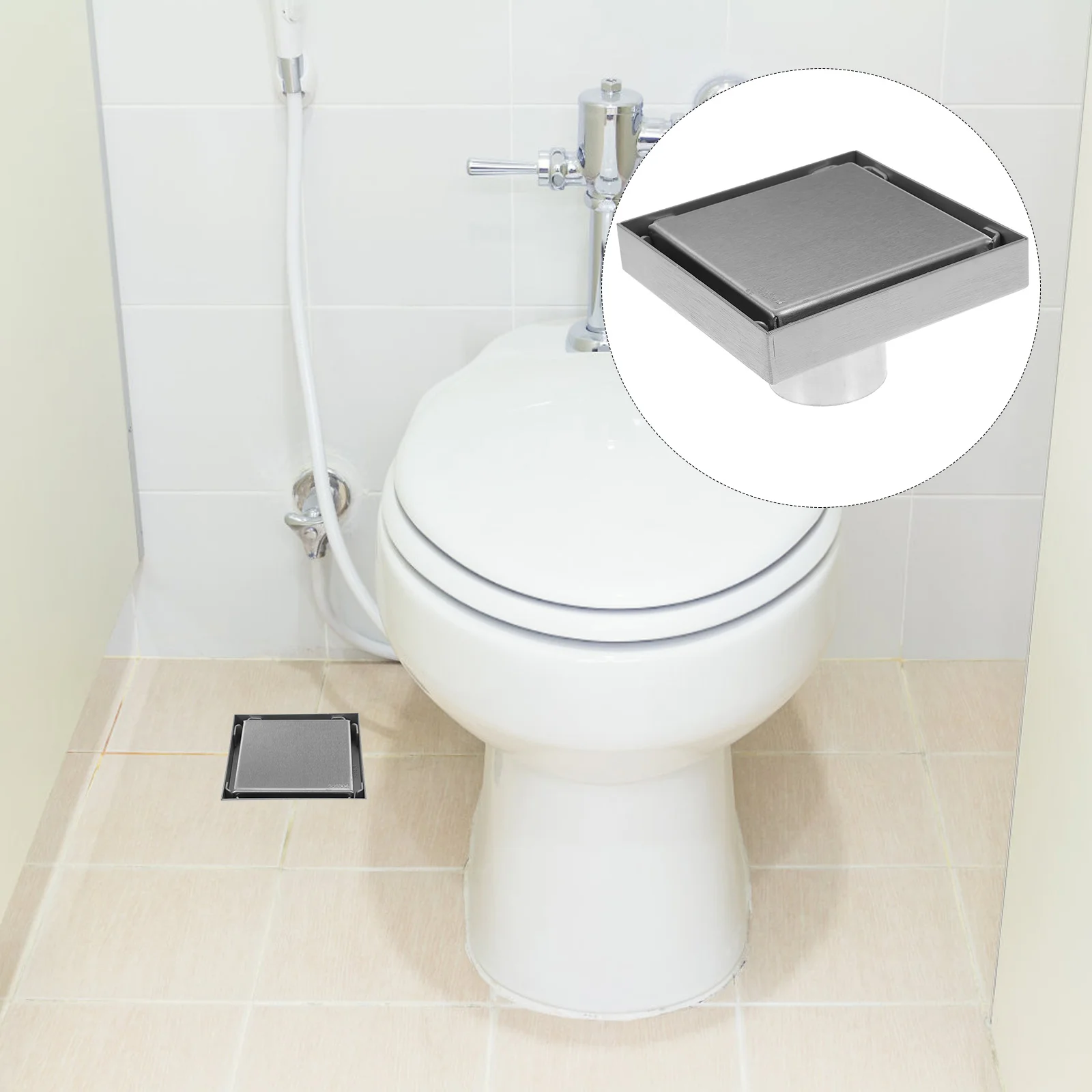 

Drain Shower Floor Cover Hair Catcher Stopper Bathroom Square Flat Strainer Insert Kitchen Covers Base Pool Tile Plug Basement