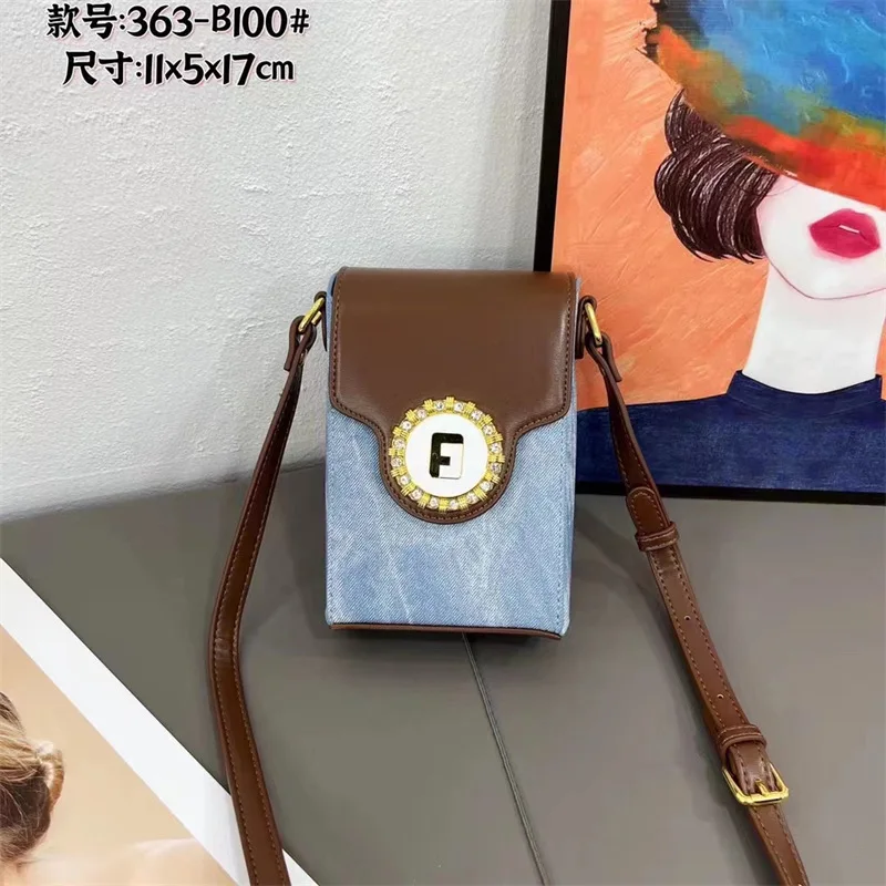 

Lipstick Mobile Phone Bags for Women 2023 Famous Brand Designer Satchels Printing Pattern Crossbody Women's Small Square Packet