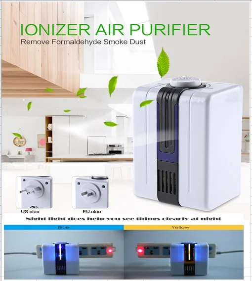 

Home Air Purifier Ionizer Negative Ion Anion Car Home Air Freshener for Hotels Air Washer Cleaner Filter for Home Room Smoke