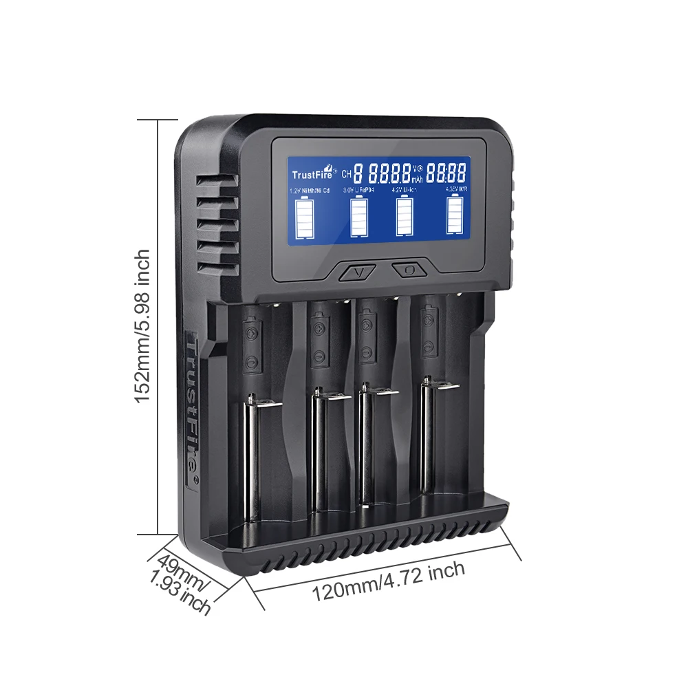 TrustFire TR-020 многофункциональная литий-ионная батарея 4 слота зарядное устройство