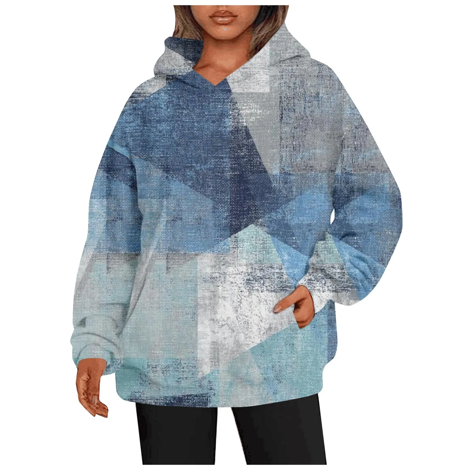 

Women'S Fashion Daily Versatile Casual Crewneck Sweatshirts Fall Winter Long Sleeve Vintage Top Hooded Shirts Ropa De Mujer