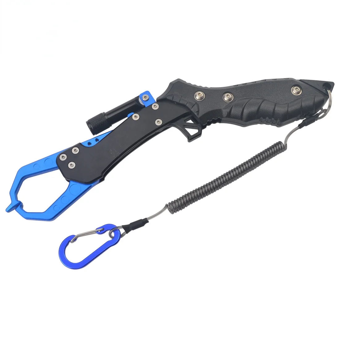 

Складной рыболовный захват Odj, авиационный алюминиевый захват для губ красного и синего цвета, с подсветкой, рыболовные снасти, инструмент, ...