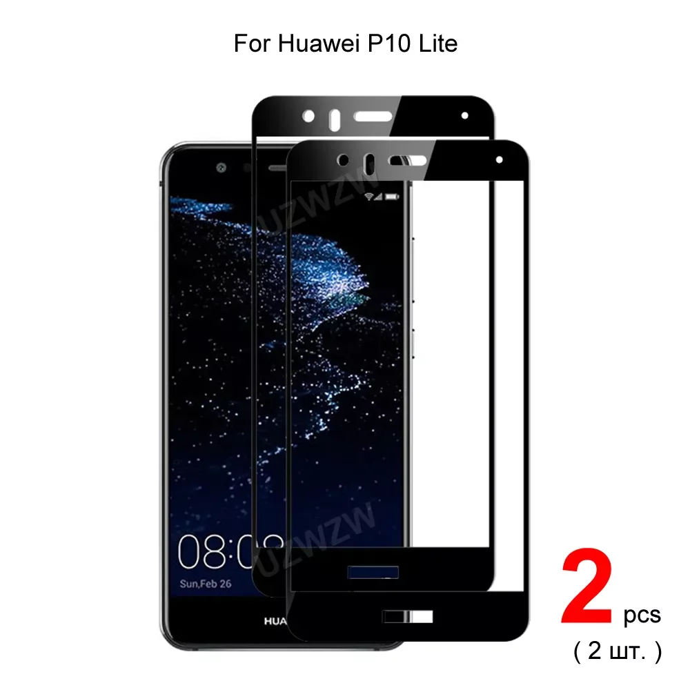 

Для Huawei P10 Lite Полное покрытие закаленное стекло Защита для экрана телефона защитная пленка 2.5D твердость 9H