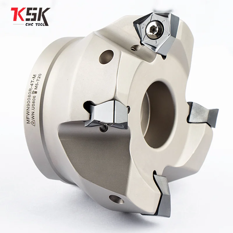 MFWN900 plane milling cutter head 90 degrees double hexagonal heavy cutting fast feed WNMU080608 insert