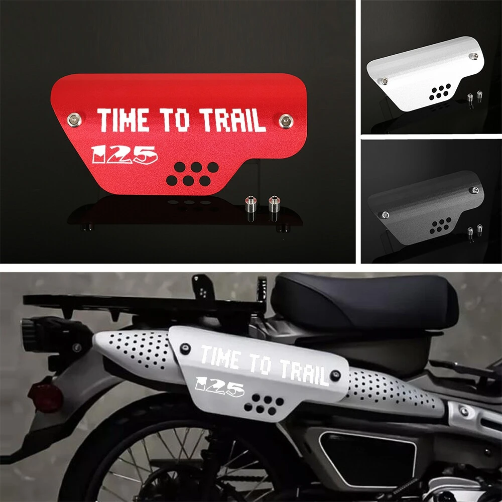 Фото Защитный кожух выхлопной трубы для Honda CT125 Trail 125 Hunter Cub 2020-2024, устойчивый к высоким температурам, защита от ожогов №1