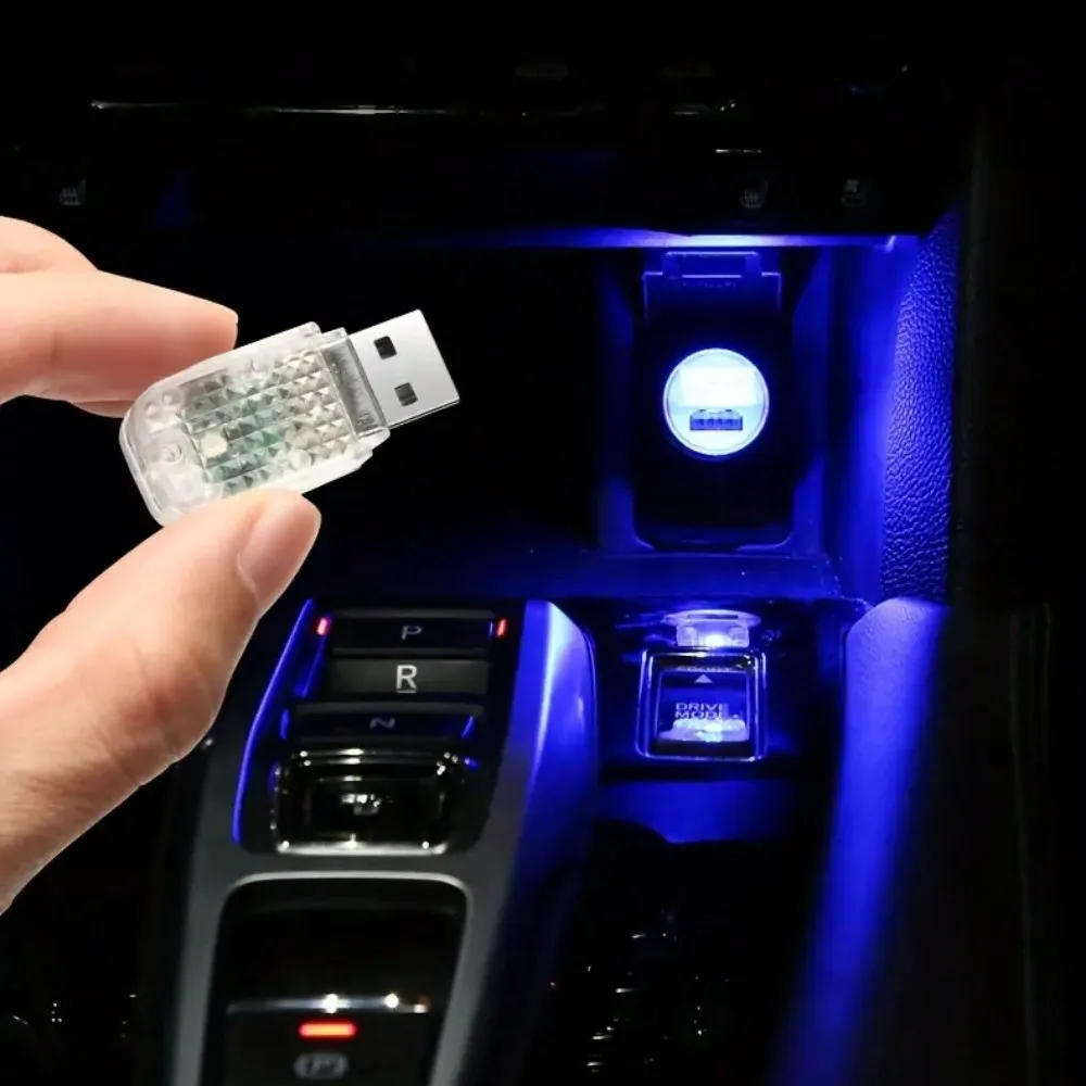 

Автомобильная USB RGB LED Лампа Для Атмосферной Подсветки Салона, Мини-светильник Для Ночного Освещения, Красочный Аксессуар