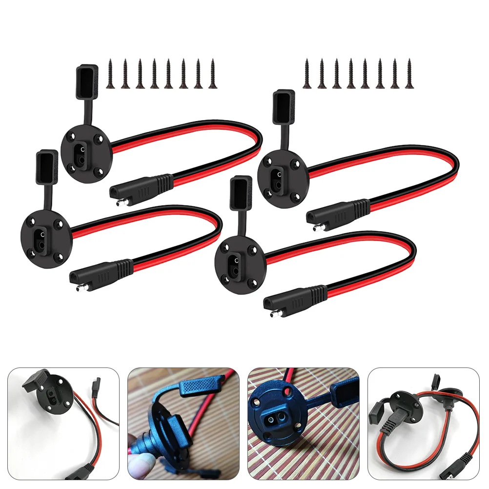 

4 Sets Durable Practical SAE Connect Cable Solar Panel Mount Connector SAE Quick Connect Plug