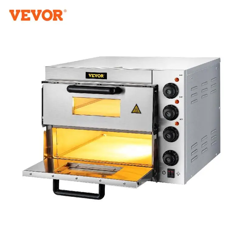 

VEVOR Commercial Pizza Oven 14" Double Deck Layer 110/220V 1950/3000W Multipurpose Pizza Maker for Restaurant Home Baking