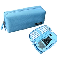 simple japanese and korean style pencil case good pencil box split large capacity stationery bag