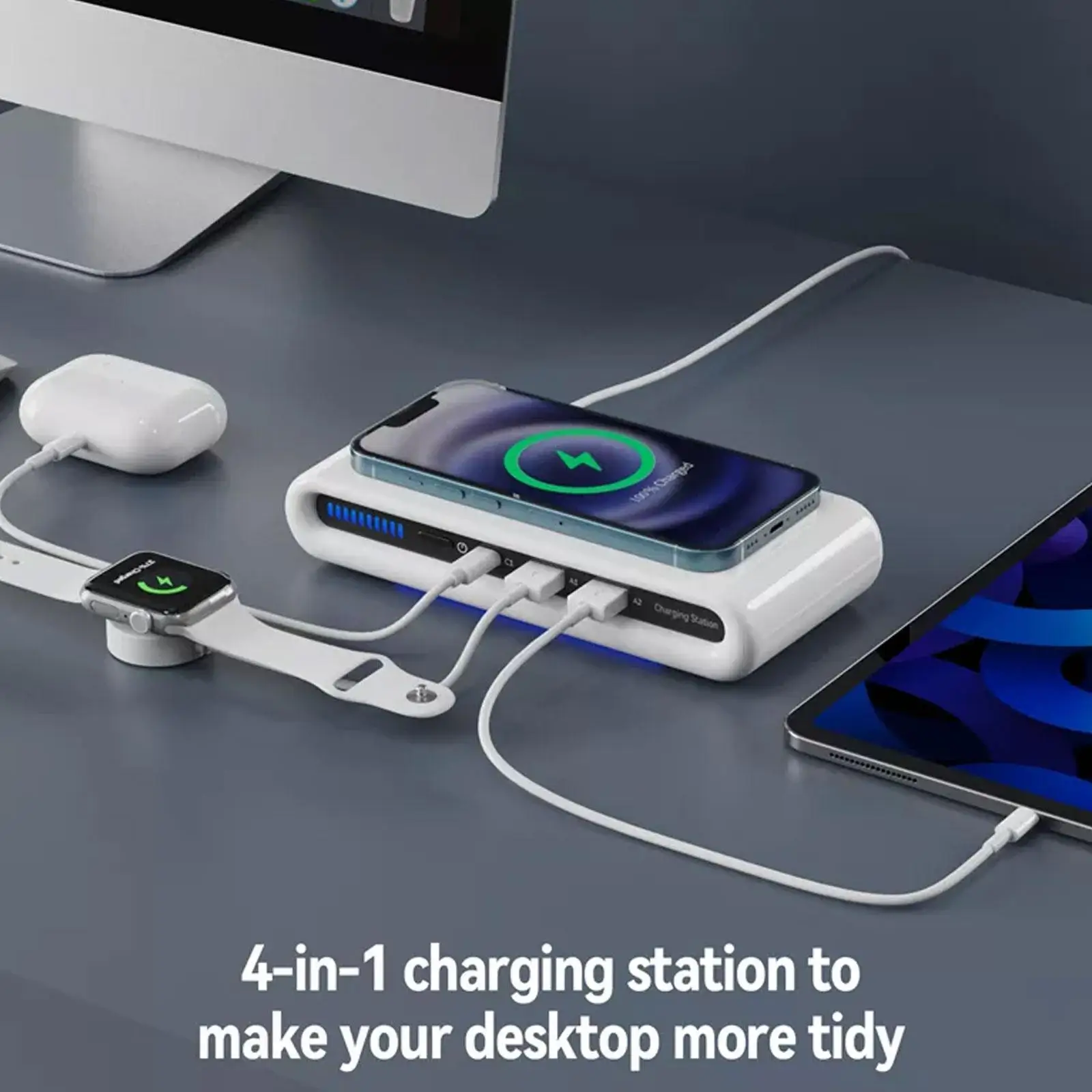 

Новое беспроводное зарядное устройство N67 с несколькими портами, индукционное зарядное устройство для IPhone, Samsung, Xiaomi, планшетов