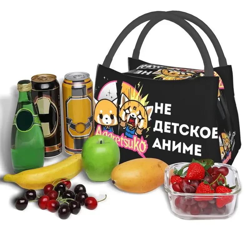 Aggretsuko Fenneko Сумка Для Обеда Женщин Японского Аниме Термоохлаждение Изолированный