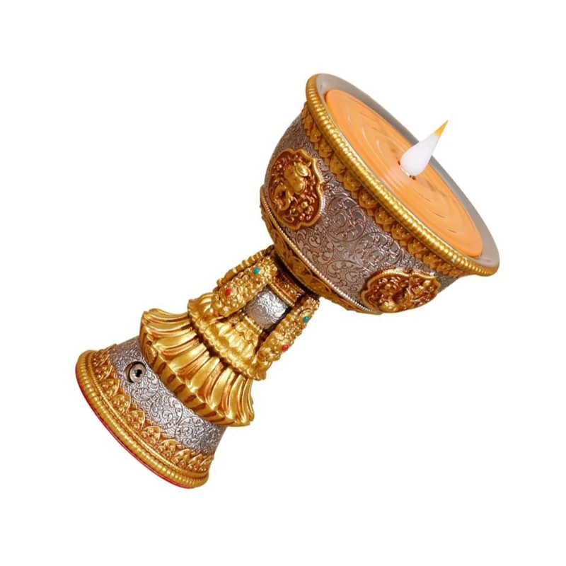 Светодиодная лампа из смолы тибетская электронная масляная буддийский