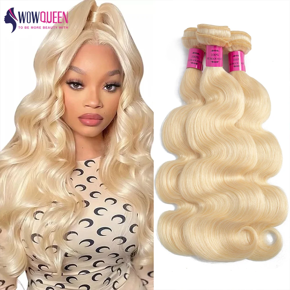 Blonde Body Wave Bundles 613 Human Hair Bundles Brazilian Hair Weave Bundles 10-36 inch 10A Remy Hair Extensions for Women