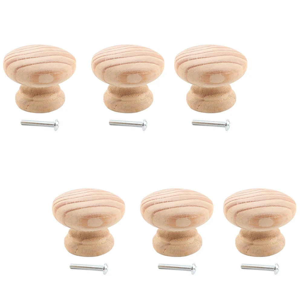 

6 Pcs Wood Drawer Handle Dresser Drawer Pulls Wooden Door Handle Vintage Cabinet Knob Wooden Handle Wood Dresser Knobs