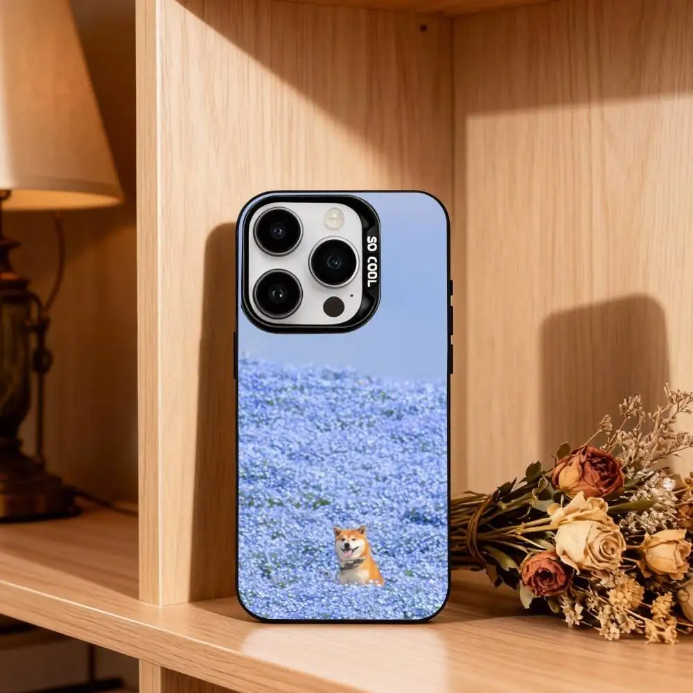 Фото Милый чехол для телефона S-Shiba Inu для iPhone17,16,15,14,13,12,11 Plus, Pro Max, черный, яркий, серебристый чехол для телефона №5