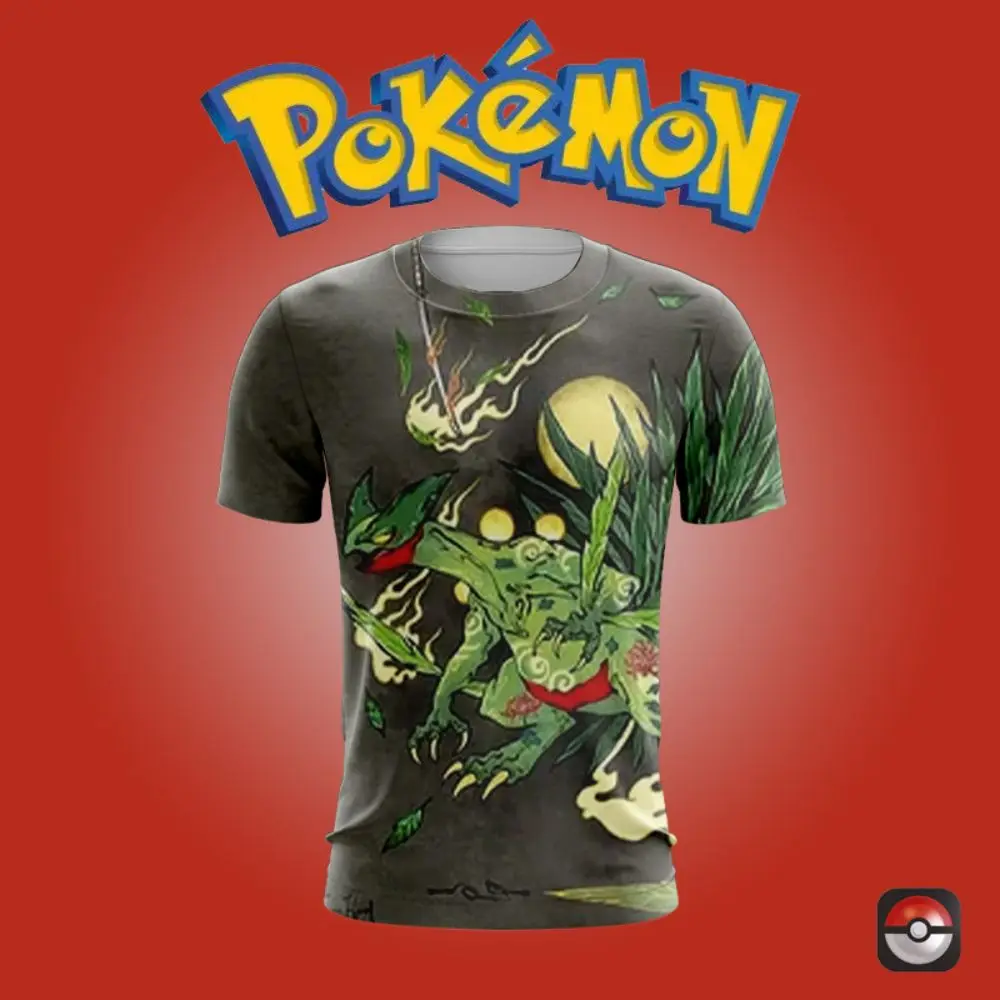 

3D Print Men's Clothing Harajuku Style T-shirt Pokemon Anime Tshirt Crew Neck Clothes Street Pikachu T-Shirt Fashion Oversized