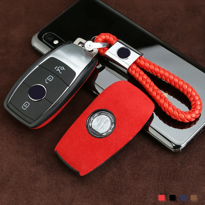 

Luxury Car Key Case for Mercedes Benz C E Class E300L C260L C200 A200L GLC260 GLE W204 for AMG Apple Tree Key Cover Accessories