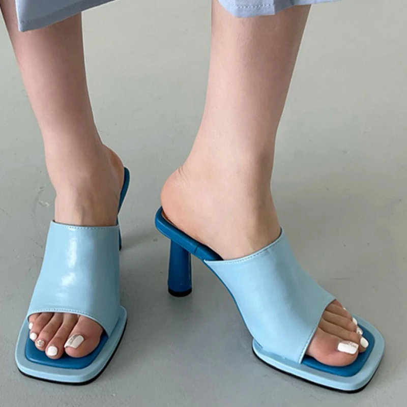 

Женские босоножки 2022, женские туфли-лодочки на тонком высоком каблуке, Повседневная модная черная обувь с квадратным носком, женская обувь ...