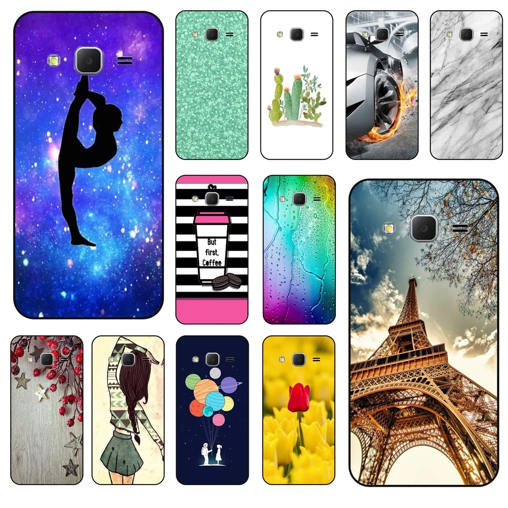 Чехлы с животными для Samsung Galaxy CorePrime Lady, чехлы для Samsung Galaxy CorePrime, черный бампер с рисунком 3D