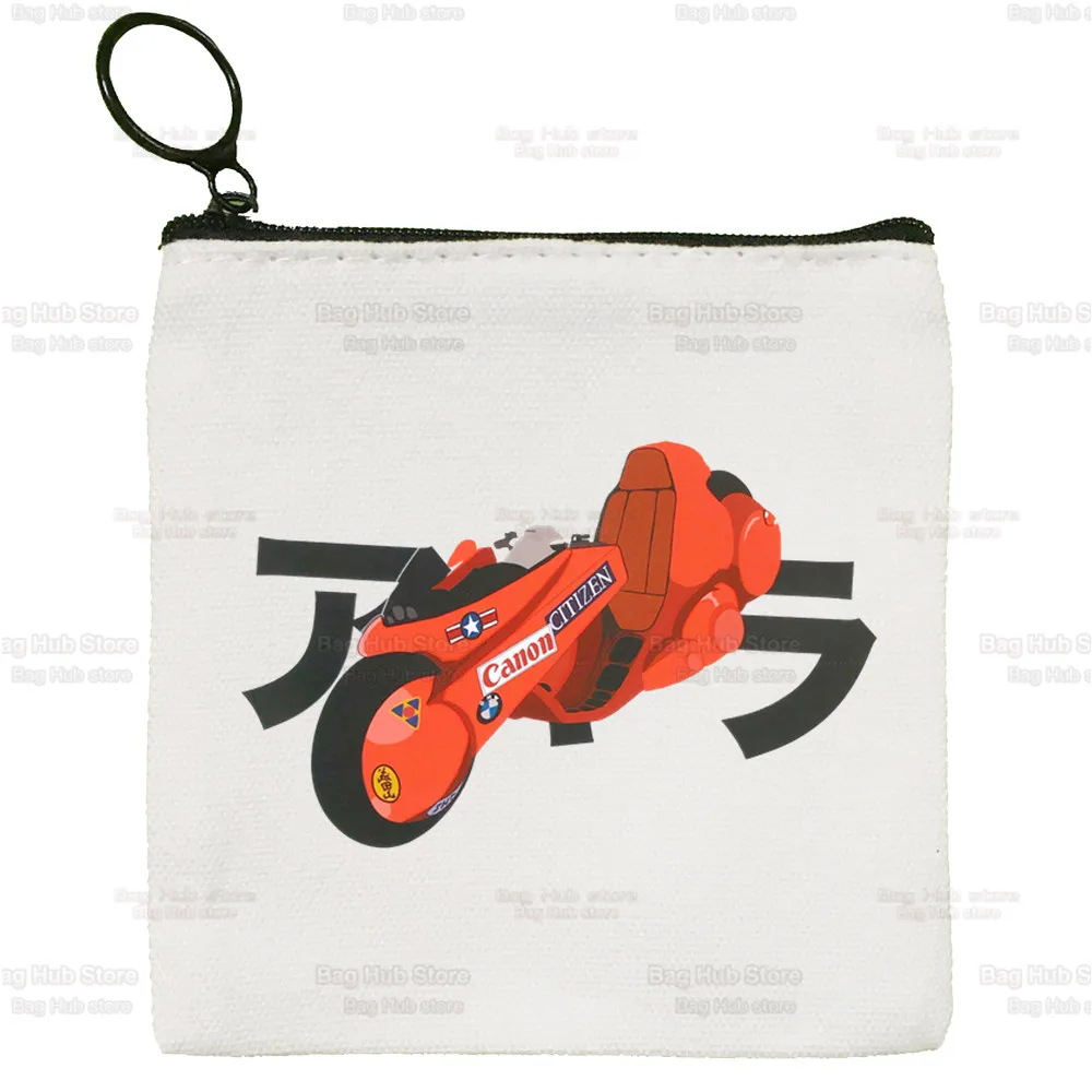 Akira Anime Kaneda Cartoon Coin Purse Female Tokyo Manga Harajuku Mini Canvas Art Cute Key Case Coin Purse Student Wallet