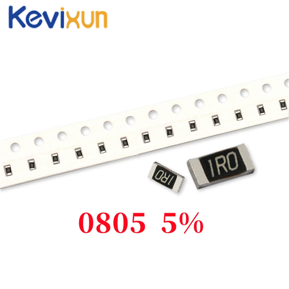 

100pcs 0805 5% 1/8W SMD chip resistor 0R ~ 10M 0 1R 10R 100R 220R 330R 470R 1K 4.7K 10K 47K 100K 1M 10M 0 1 10 100 330 470 ohm