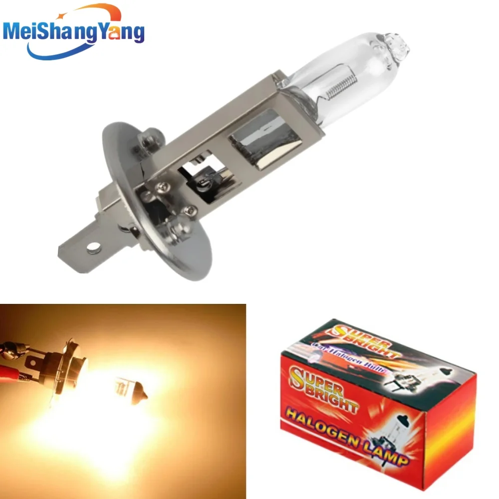 

H1 12 В 100 Вт Галогенные лампы Супер яркие H1 Желтые галогенные противотуманные фары 12 В 55 Вт 4300 К Автомобильные фары Фара Автомобильные аксессуары