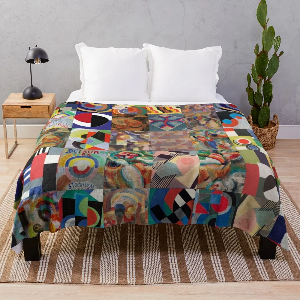 

Sonia Delaunay Throw Blanket decorative blanket crochet blanket cute blanket plaid fleece bkanket