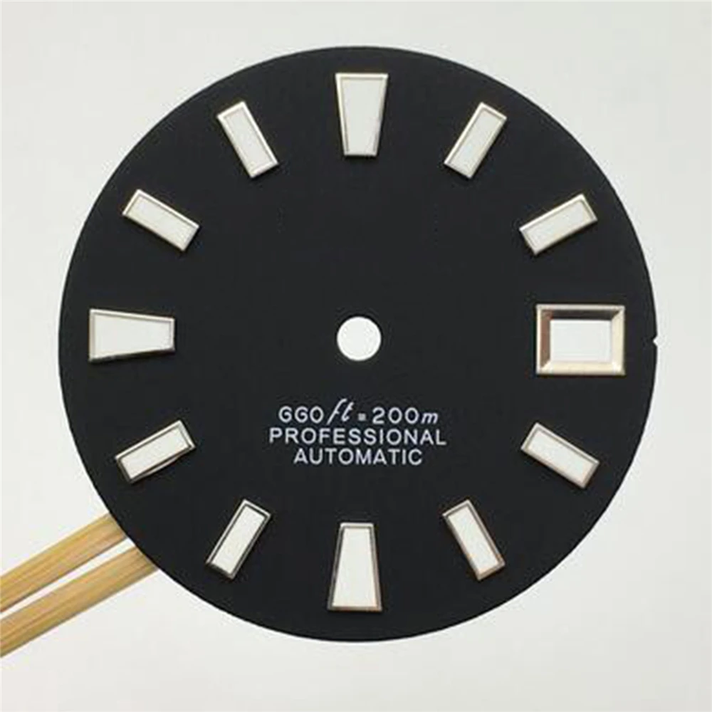 

28.5mm Luminous Diving Dial with Calendar Window Watch Modify Accessories Dial Plate For NH35A Movement J8