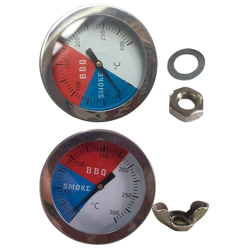 

Bimetal Oven Thermometer Grill Smoker Pit Pointed Needle Easy to Read
