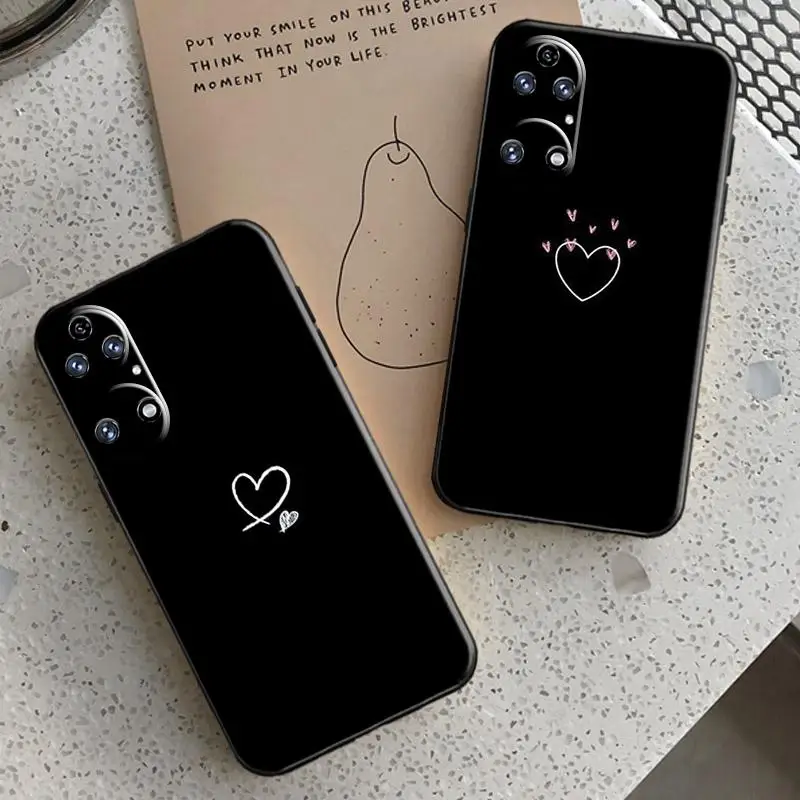 

Simple Heart Pattern Phone Case For Huawei P50 Pro P40 Lite Pro Plus 5G P Smart Z 2019 2020 2021 P20 P50 P10 P30 Ou1e Cartoon
