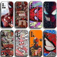 marvels spider man phone cases for samsung s20 fe s20 s8 plus s9 plus s10 s10e s10 lite s21 ultra protective coque funda shell
