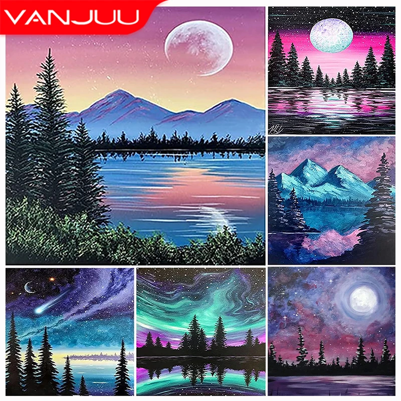 

Набор для алмазной живописи 5D с изображением леса