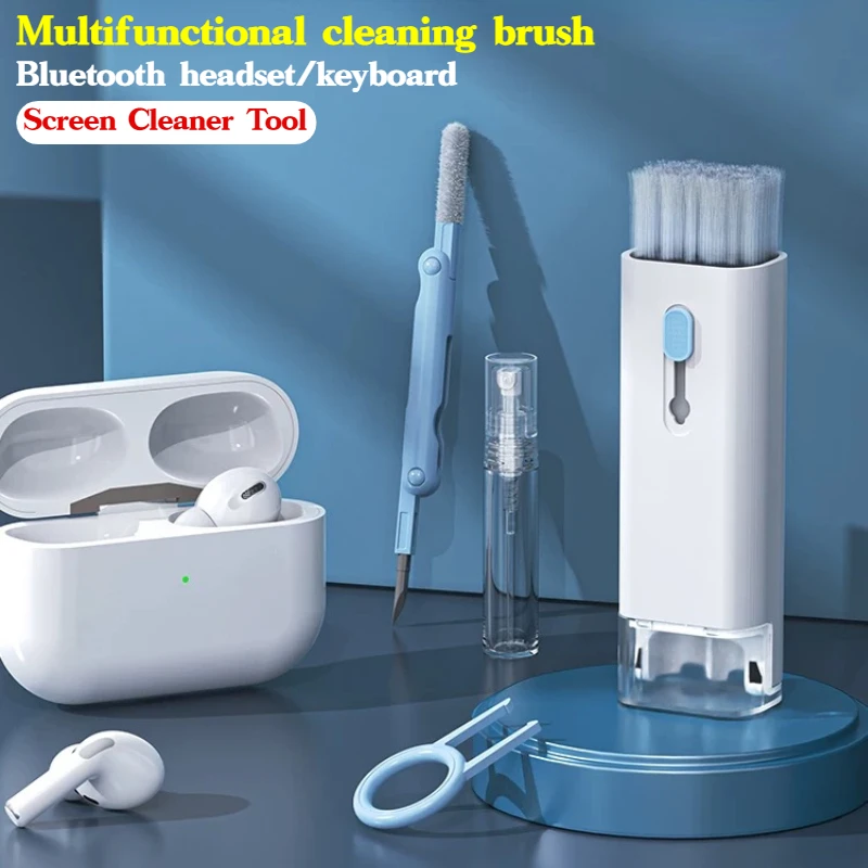 

7-in-1 Computer Keyboard Cleaner Brush Kit Earphone Cleaning Pen For screen cleaner Phone Cleaning Tools Cleaner Keycap Puller