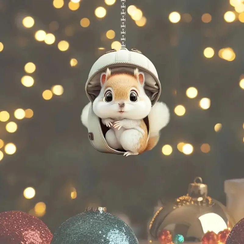 Креативный акриловый плоский 2D подвеска в виде белки авто интерьер автомобиля