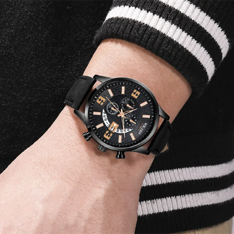 Часы наручные мужские кварцевые модные деловые спортивные из нержавеющей стали
