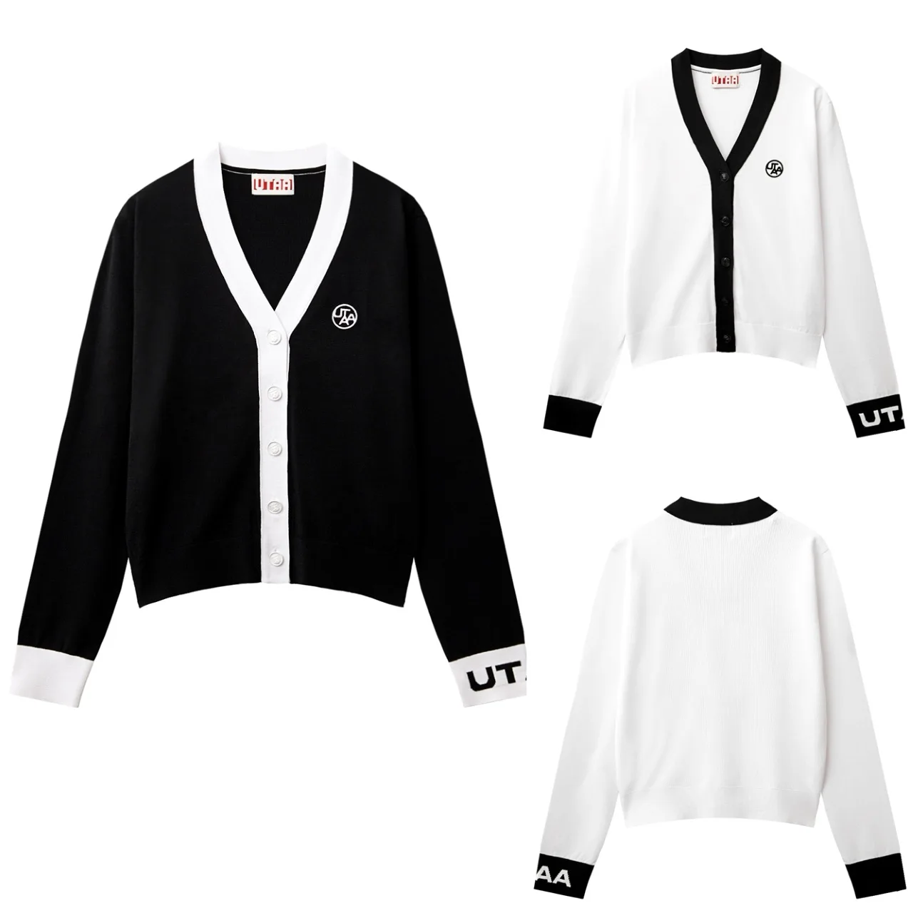 Лето 2024 новая женская куртка для гольфа Utaa холодная вязаная с длинным рукавом