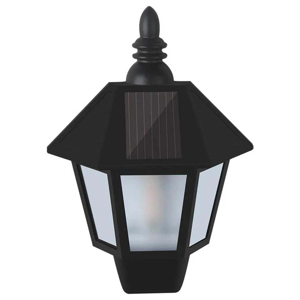 

Solar Wall Light Outdoor Lighting Human Body Induction Flame Type Half Hexagonal Side Solar Garden Light