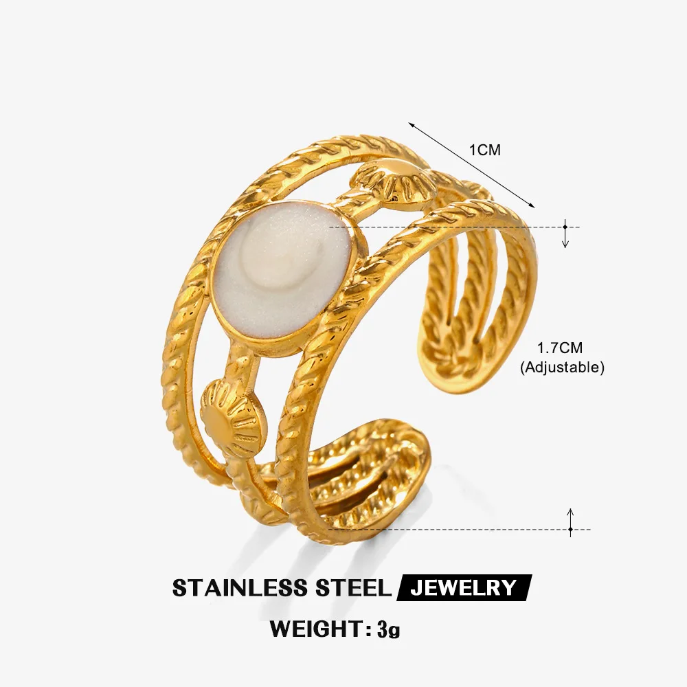 Кольцо из нержавеющей стали с капающим маслом 18 К