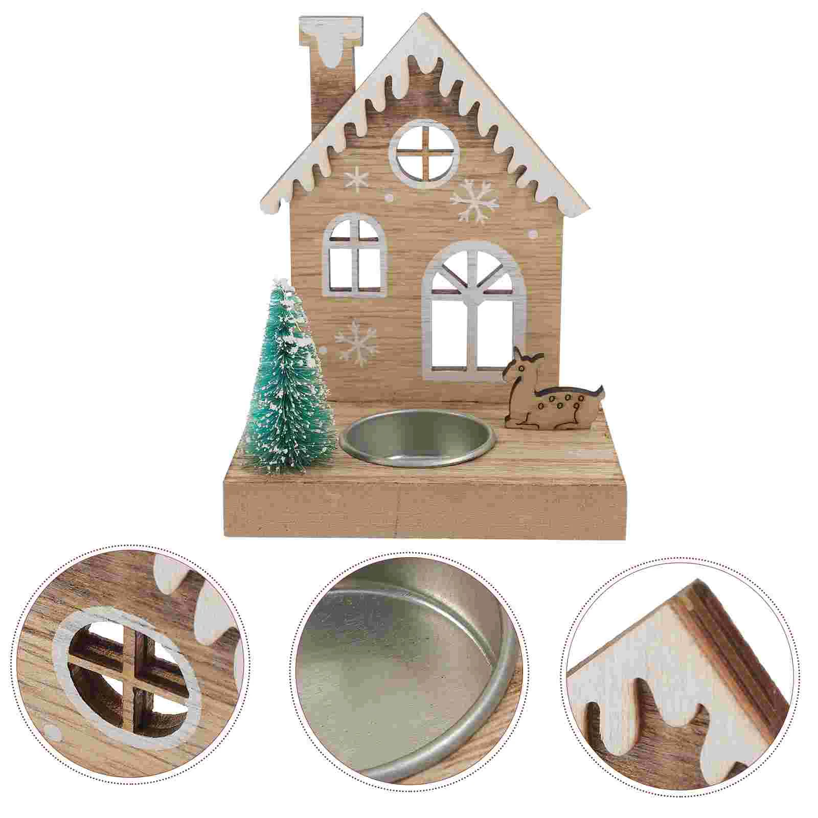

Holder Tea Light Christmas Holders Wood Stand Votive Tealight Lightstable Centerpiece Wooden