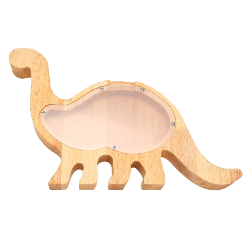 

Long-Necked Dragon Piggy Bank Creative Cartoon Pine Piggy Bank Transparent Decoration Crafts Gift Decoration 31.7X18cm