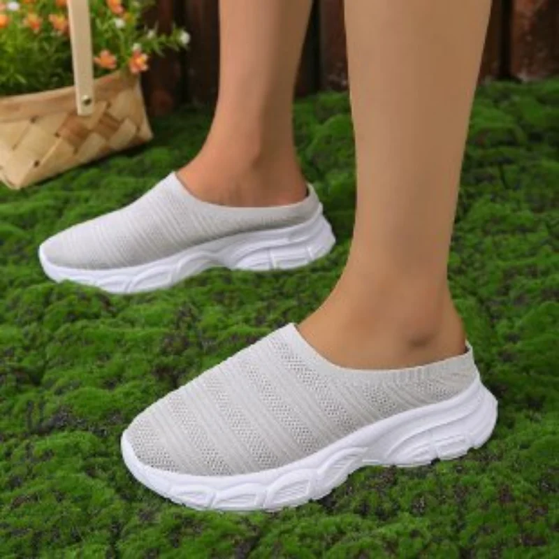 

Кроссовки женские спортивные, повседневная обувь на платформе, массивные спортивные сетчатые дышащие Лоферы без шнуровки, женская обувь для женщин, 2023