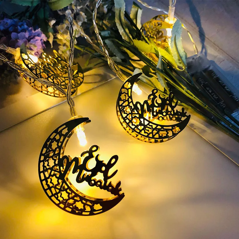 

Праздничный светильник Рамадан ИД Мубарак железное искусство Луна Звезда светодиодные светильники домашнее украшение Ид Аль Адха исламский мусульманский декор для вечеринки