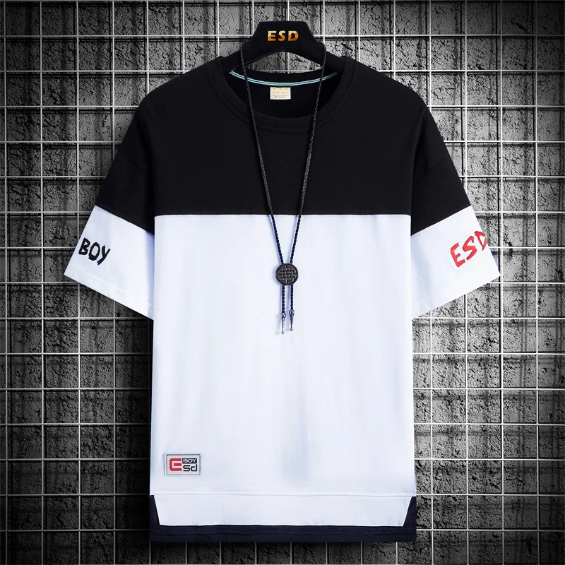 

Trendy 2023 Summer Men's Cotton T-Shirts Solid Short Sleeve O-Neck Tees Streetwear Tops Casual Youth Tshirt Gym Fitness Clothing