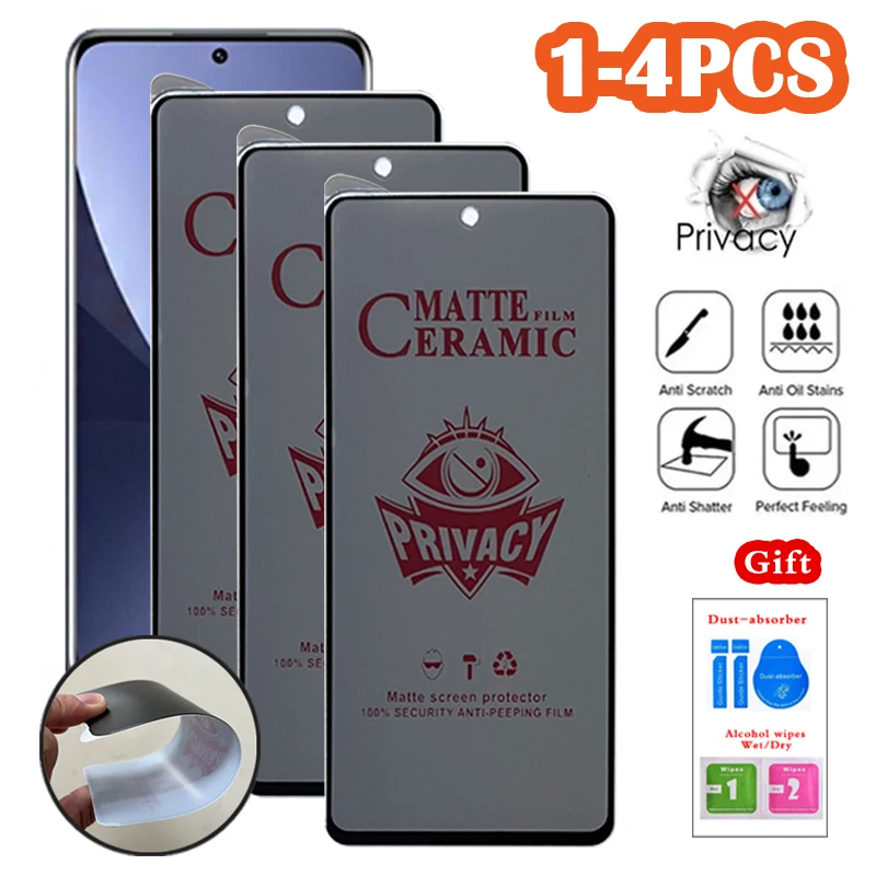 Soft Ceramic Anti-spy Film Privacy For Xiaomi Redmi Note 12 Pro Plus 5G Screen Protectors Glass For Mi 12T Pro 12 Lite HD Matte