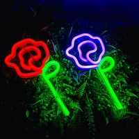 new led neon lights flower lamp decoration bedroom led modelling rose lamp