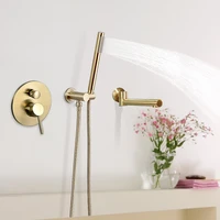 bathtub faucet brushed gold bathroom bathtub mixer tap brass bath shower faucet wall mounted black bathtub shower faucet set
