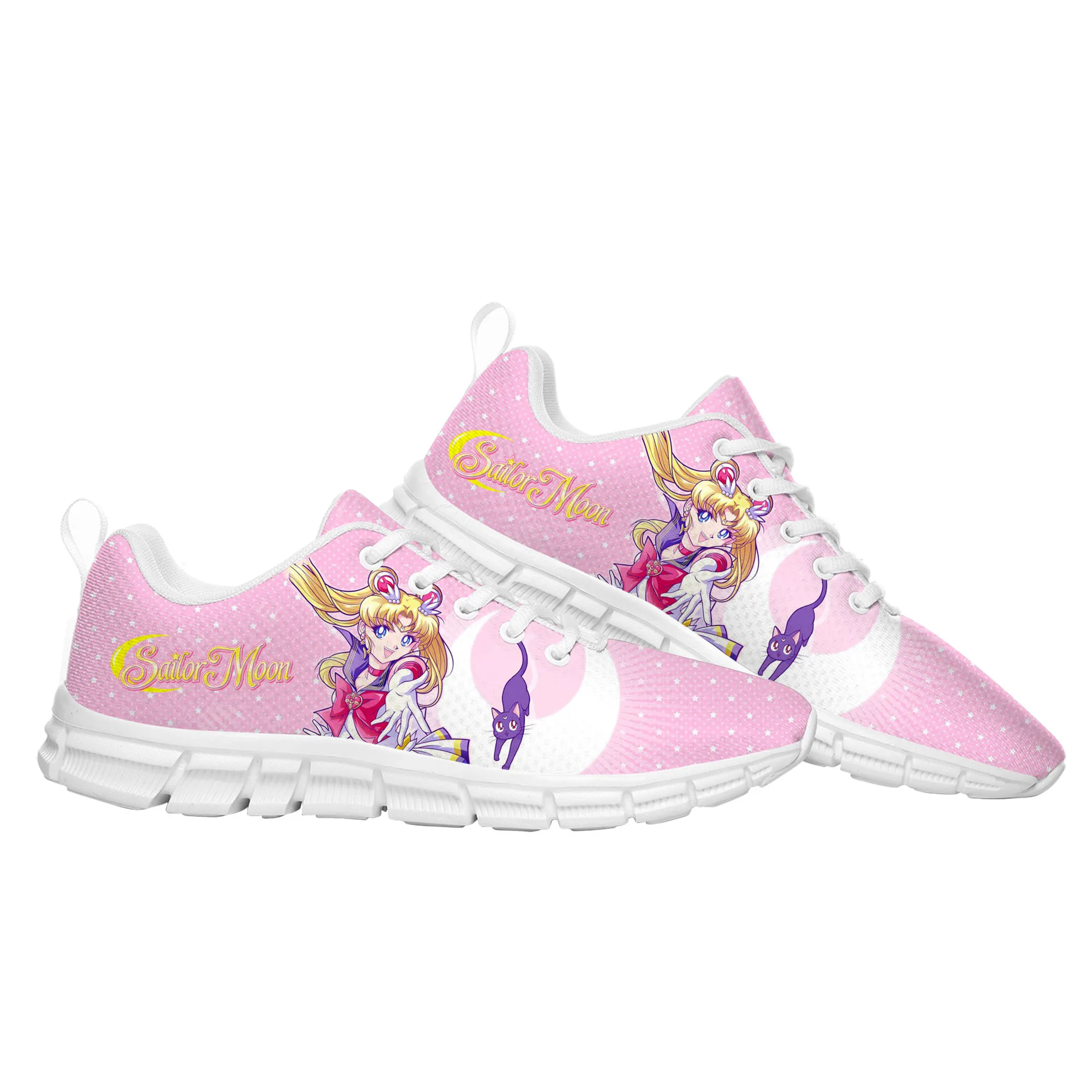 

Hot Anime Moon Manga Cartoon Sailor Sports Shoes Mens Womens Teenager Kids Children Sneakers Casual Custom Quality Couple Shoes