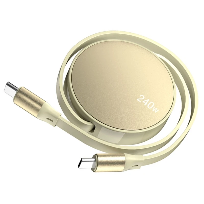 Выдвижной кабель USB C 240 Вт тип шнур для быстрой зарядки зарядное устройство 480