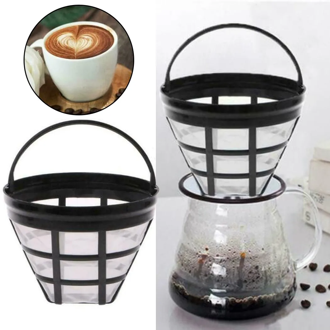 

1Pcs Reusable Nylon Coffee Pot Filter Holder Mesh Basket Coffeeware Spoon Strainer Tea Brewer Strainer Home Kitchen Accessories