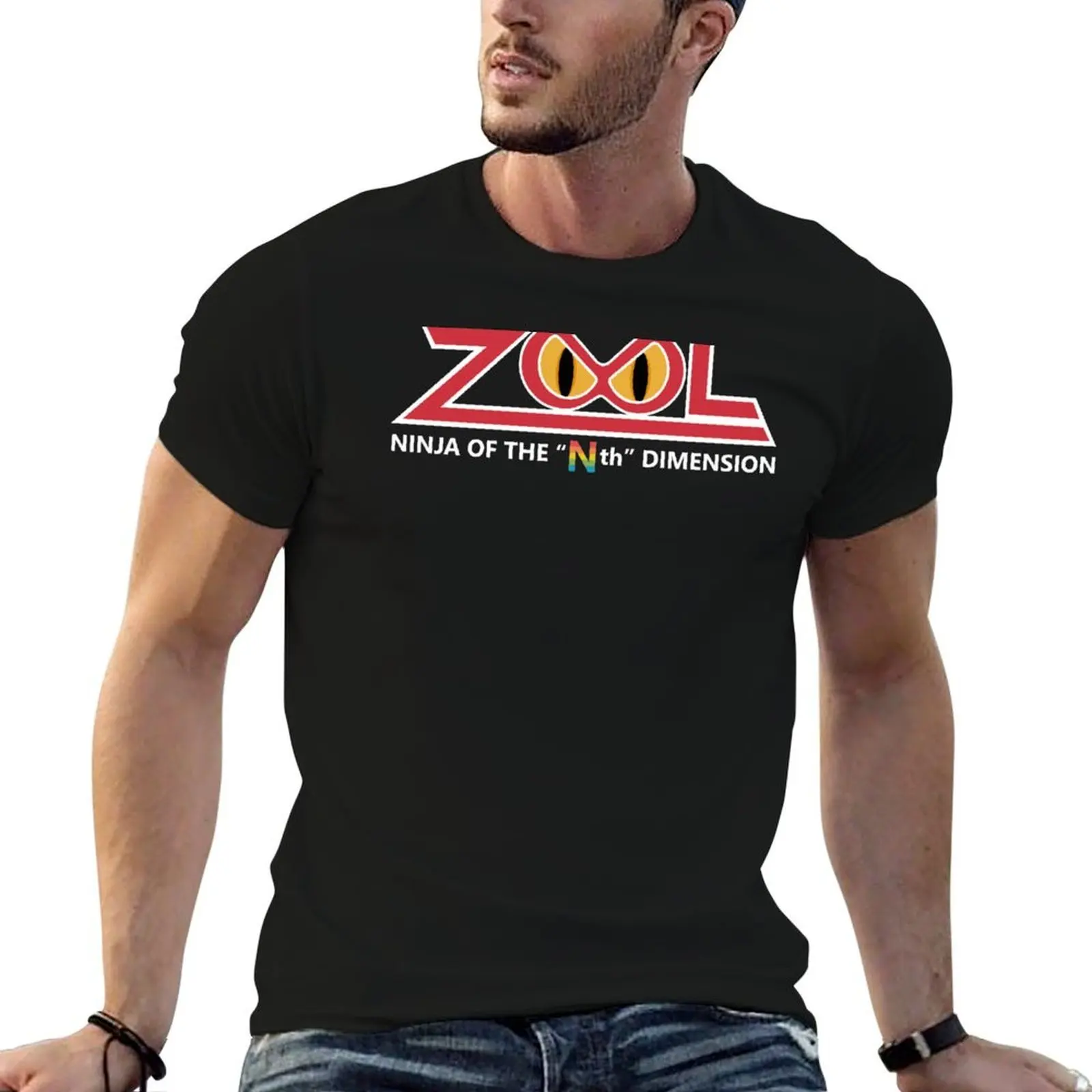 Фото Футболка Zool Classic Retro Vintage с дизайном в стиле видеоигр, дышащая футболка для путешествий №1